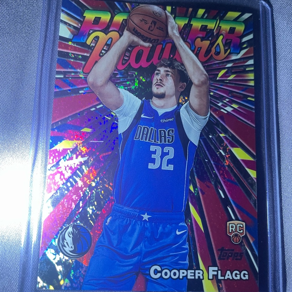 Topps Cooper Flagg Rookie Card with Blue and Red Accents